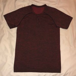 Lululemon Metal Vent Breathe Polo Maroon